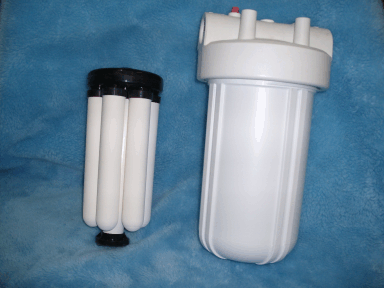Doulton unique 6 ceramic candle filter module fits most industry standard 10 inch Big Blue or Big White type housings. 