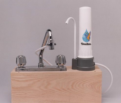 Doulton countertop filter connected to faucet